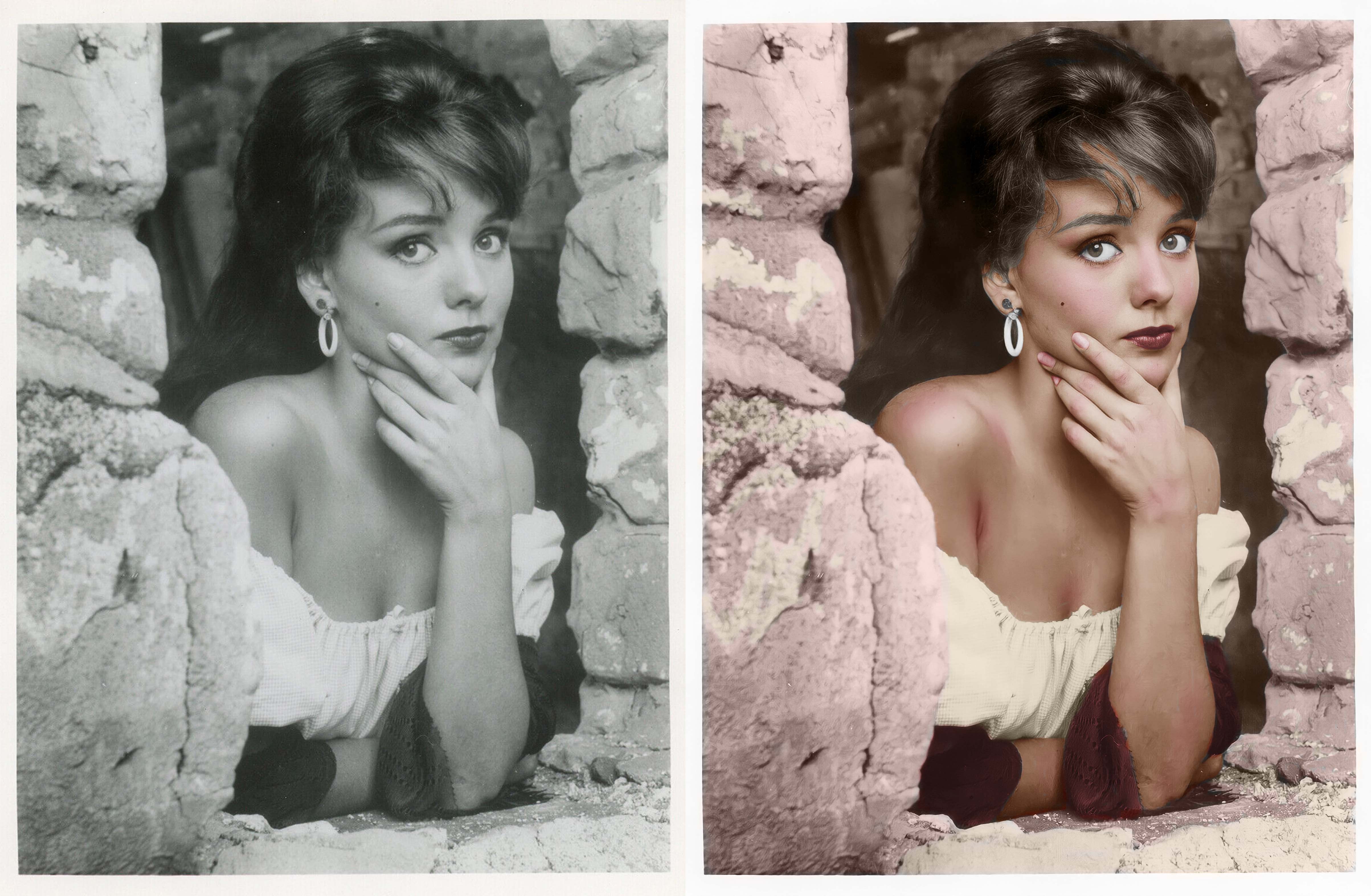 Dawn Wells Mary Ann From Gilligans Island Circa 1960s R Colorization