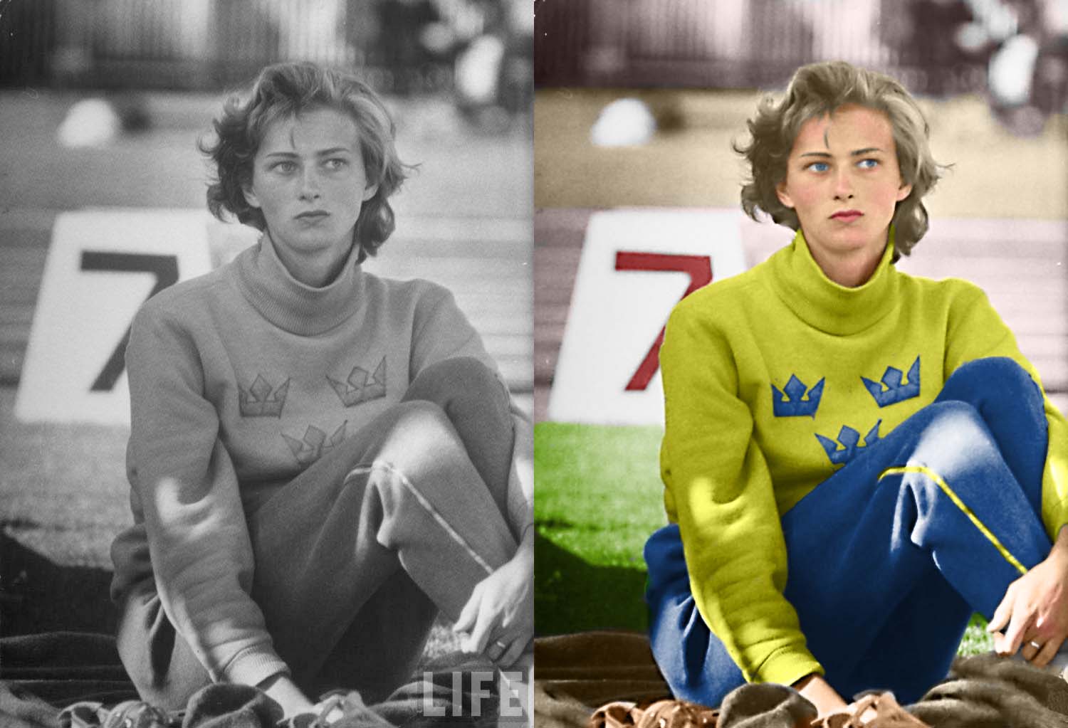 Gunhild Larking - Swedish Olympic team high jumper - Melbourne 1956 : r ...