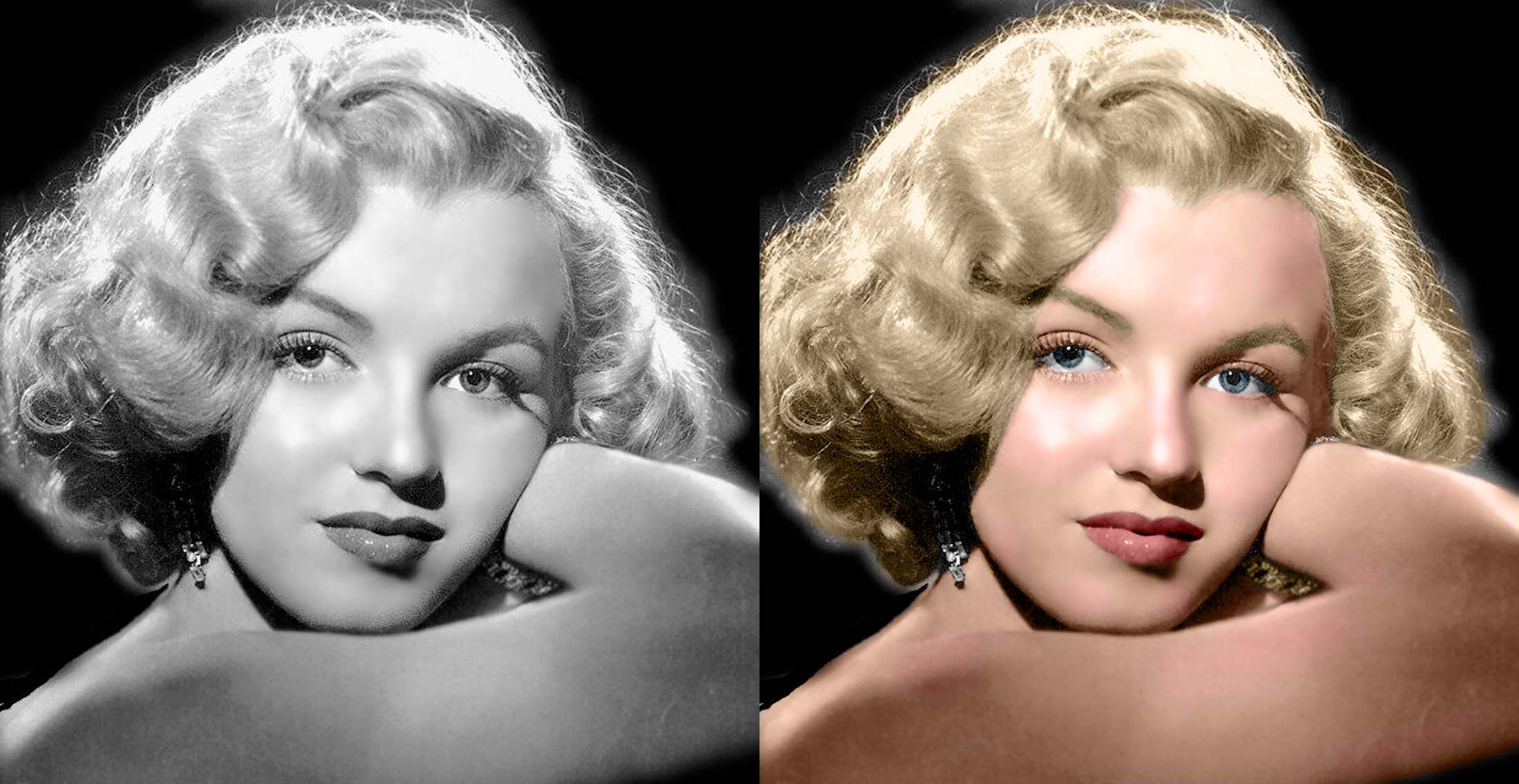 Marilyn Monroe closeup : r/Colorization